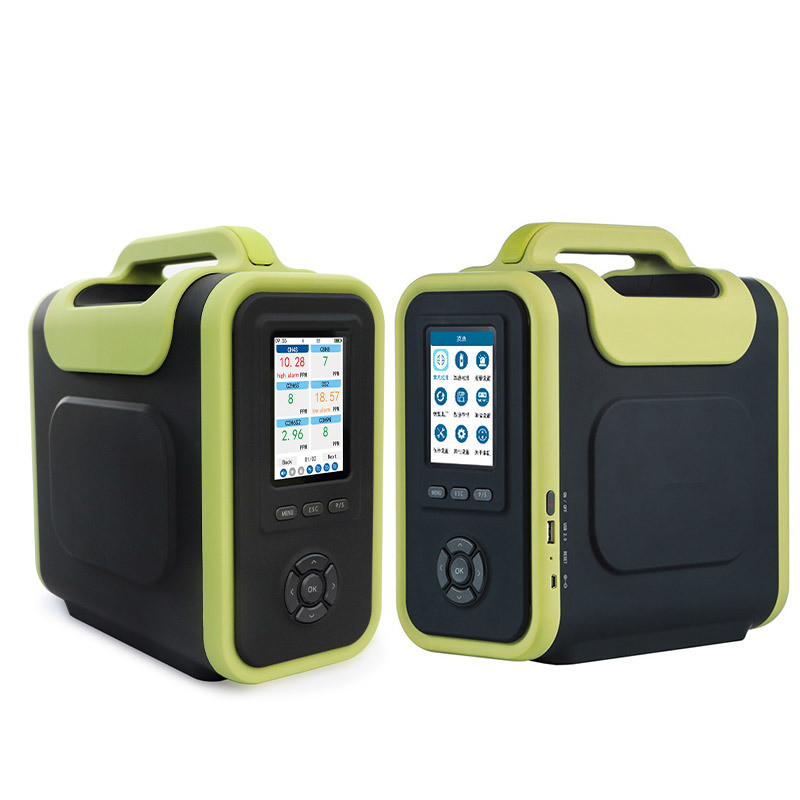 Portable Multi Gas Detector with Color Screen for CO H2S NO NO2 NOX SO2 Detection and Rechargeable Lithium Polymer Battery